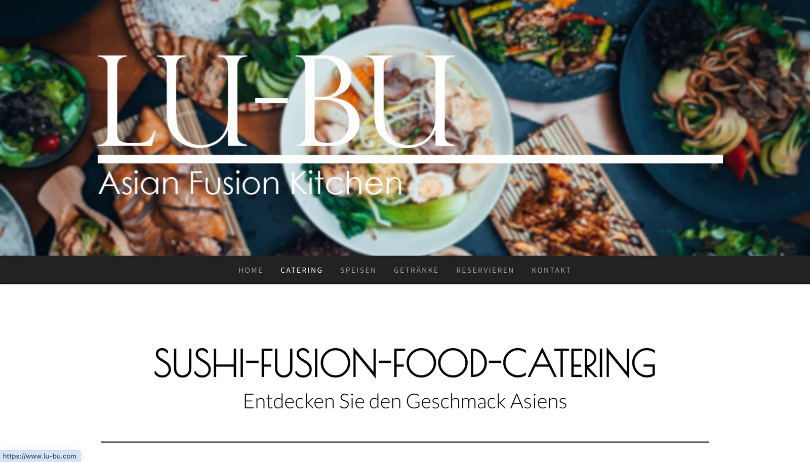 Webseite von LU-BU Asian Food