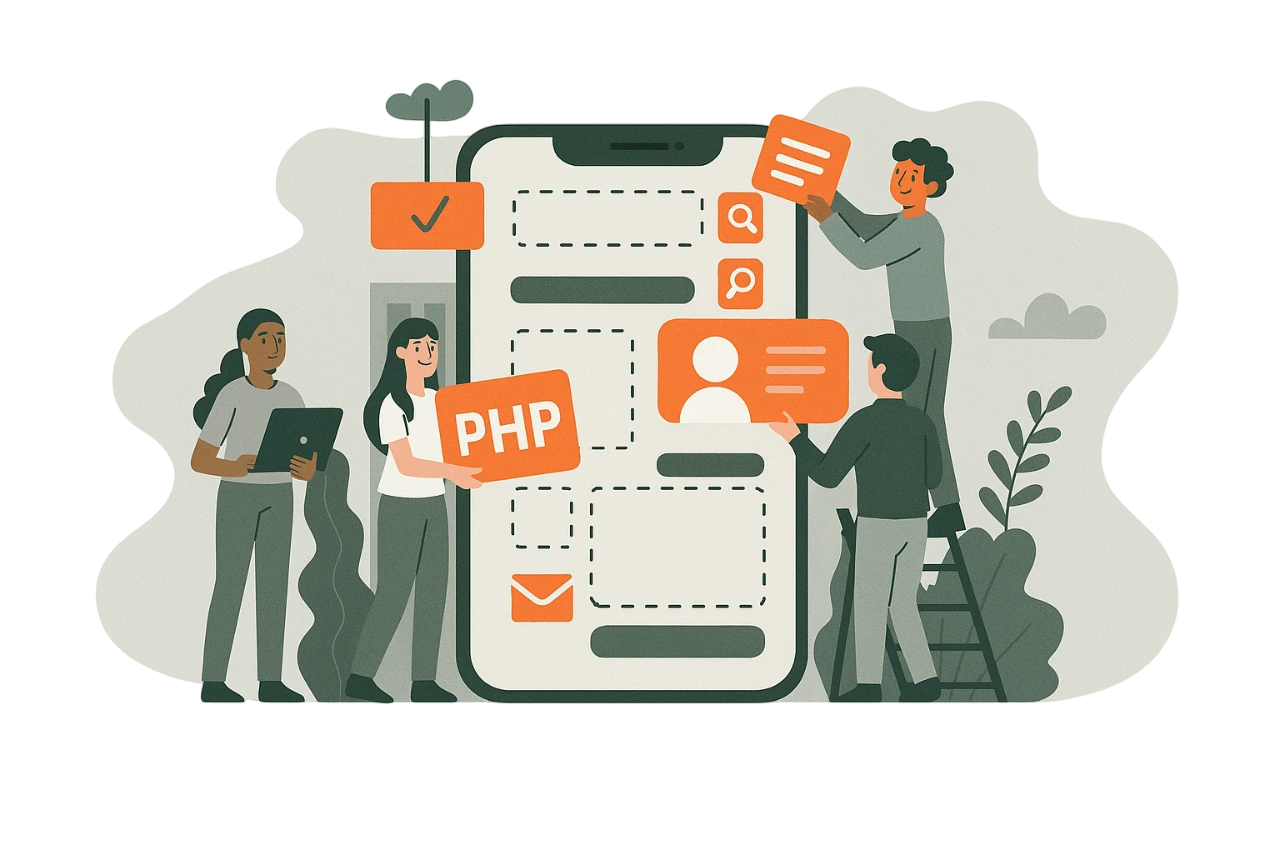 Illustration eines Programmierers bei der Arbeit
