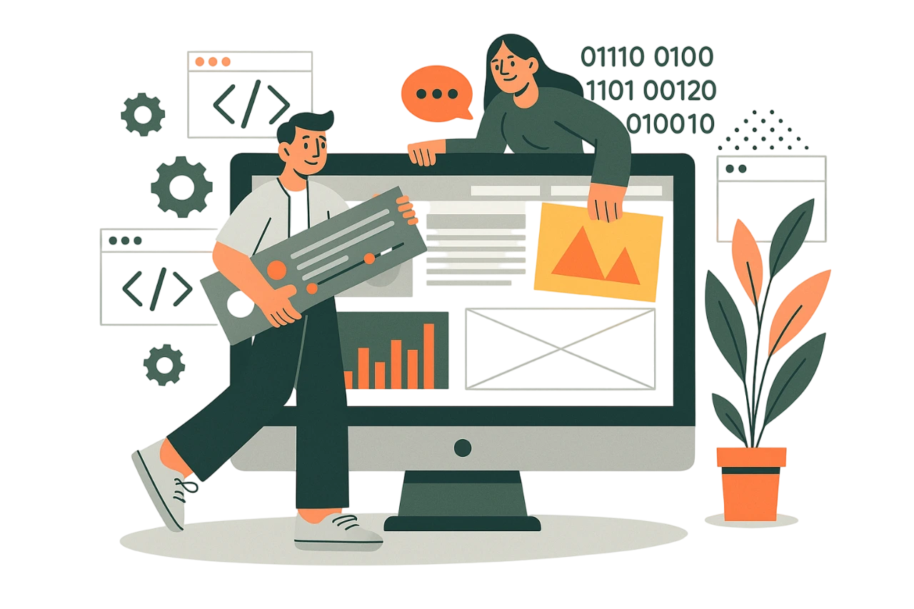 Illustration eines Webdesigns